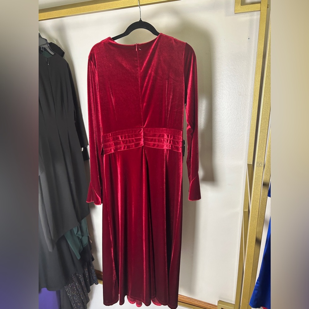 Red velvet dress